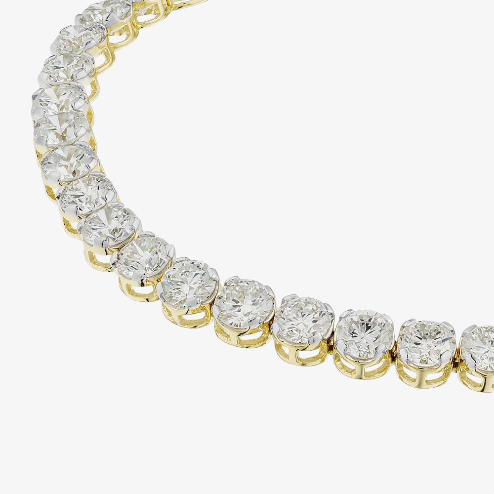 9ct Yellow Gold 10.00ct Lab Grown Diamond Tennis Bracelet LGB15917-1000 (YG)