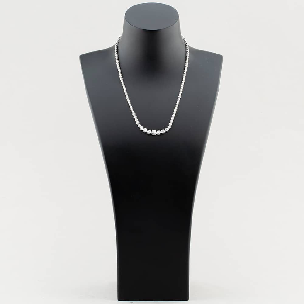 9ct White Gold 5.00ct Certificated Brilliant Cut Lab Grown Diamond Tennis Necklace LGN23469-500SFN (WG)