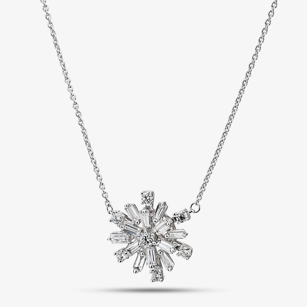 Pure Brilliance 9ct White Gold 0.50ct Lab Grown Diamond Cluster Pendant LGN45910-50SF