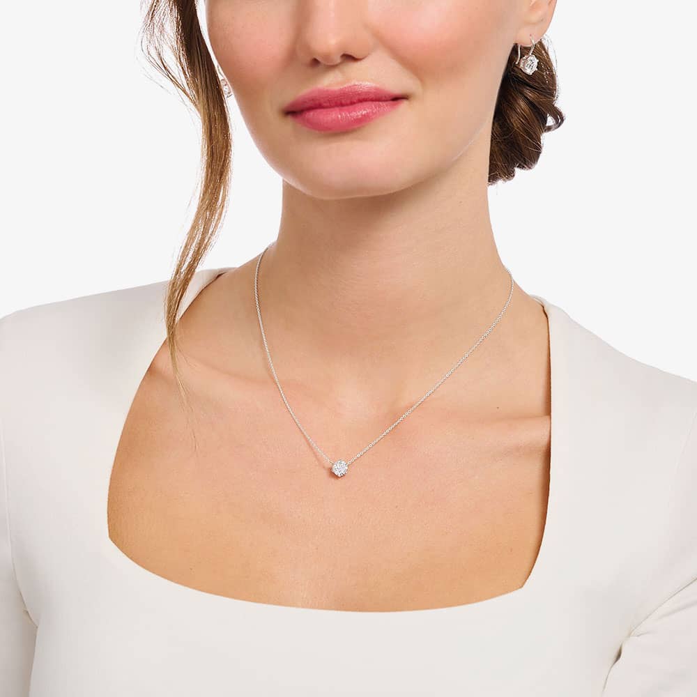 THOMAS SABO Silver Cubic Zirconia Necklace KE2210-051-14-L45V