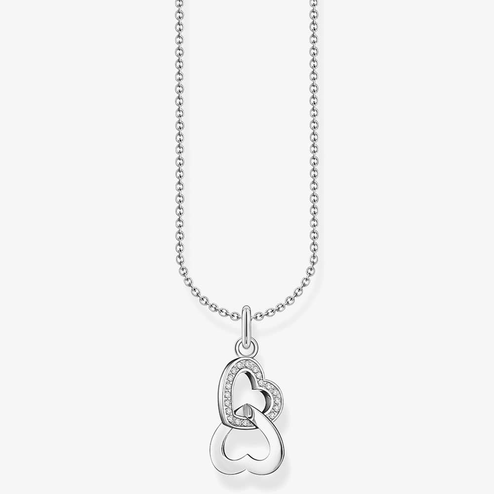 Product photograph of Thomas Sabo Silver Intertwined Heart Necklace Ke2267-051-14-l45v from The Jewel Hut