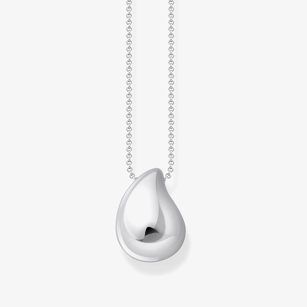 Product photograph of Thomas Sabo Sterling Silver Organic Drop Pendant Necklace Ke2281-001-21-l50v from The Jewel Hut