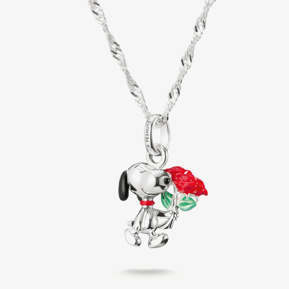 THOMAS SABO Peanuts Original Snoopy With Rose Necklace KE2353-664-7-L45V