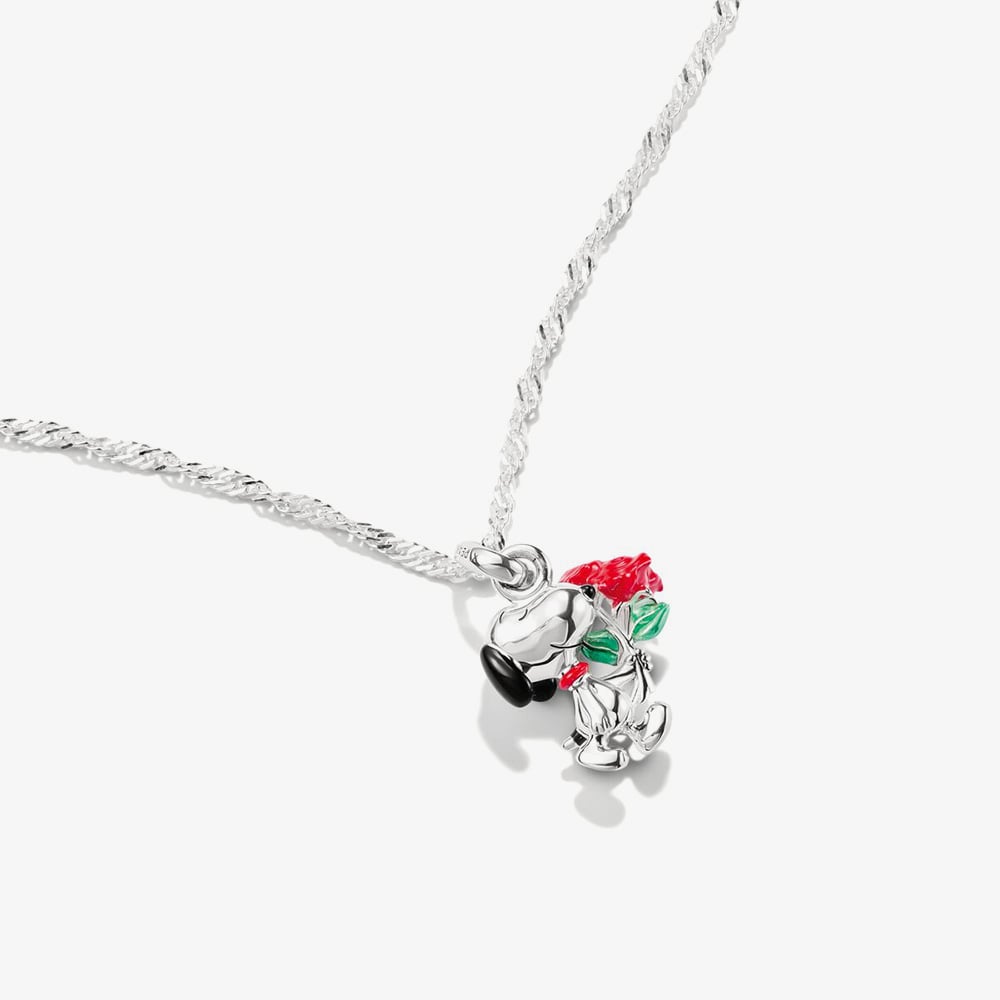 THOMAS SABO Peanuts Original Snoopy With Rose Necklace KE2353-664-7-L45V