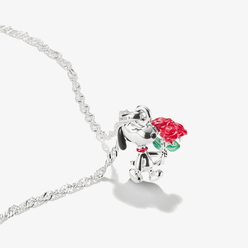THOMAS SABO Peanuts Original Snoopy With Rose Necklace KE2353-664-7-L45V