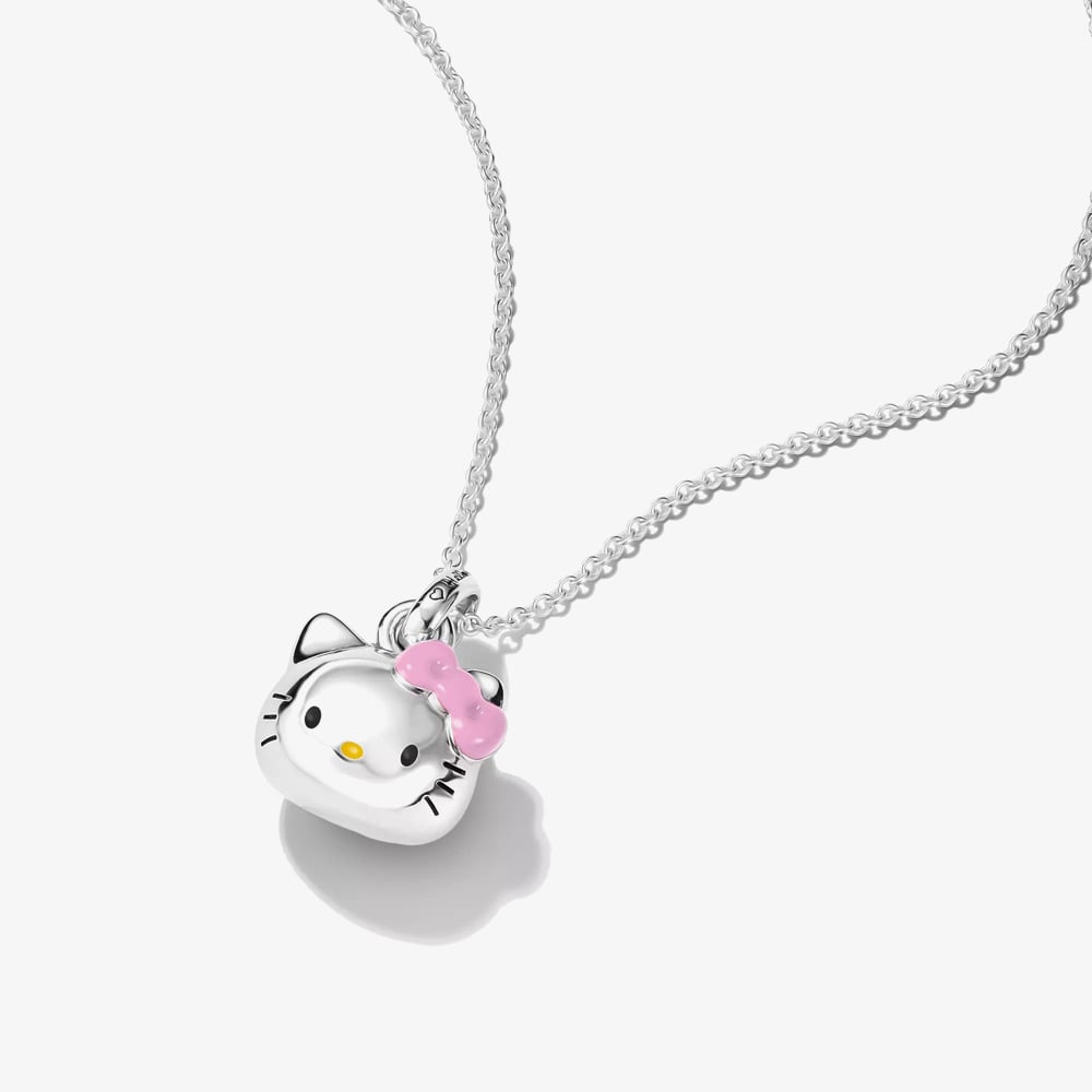 THOMAS SABO Hello Kitty Pink Bow Charm Necklace KE2392-M06-7-L45V