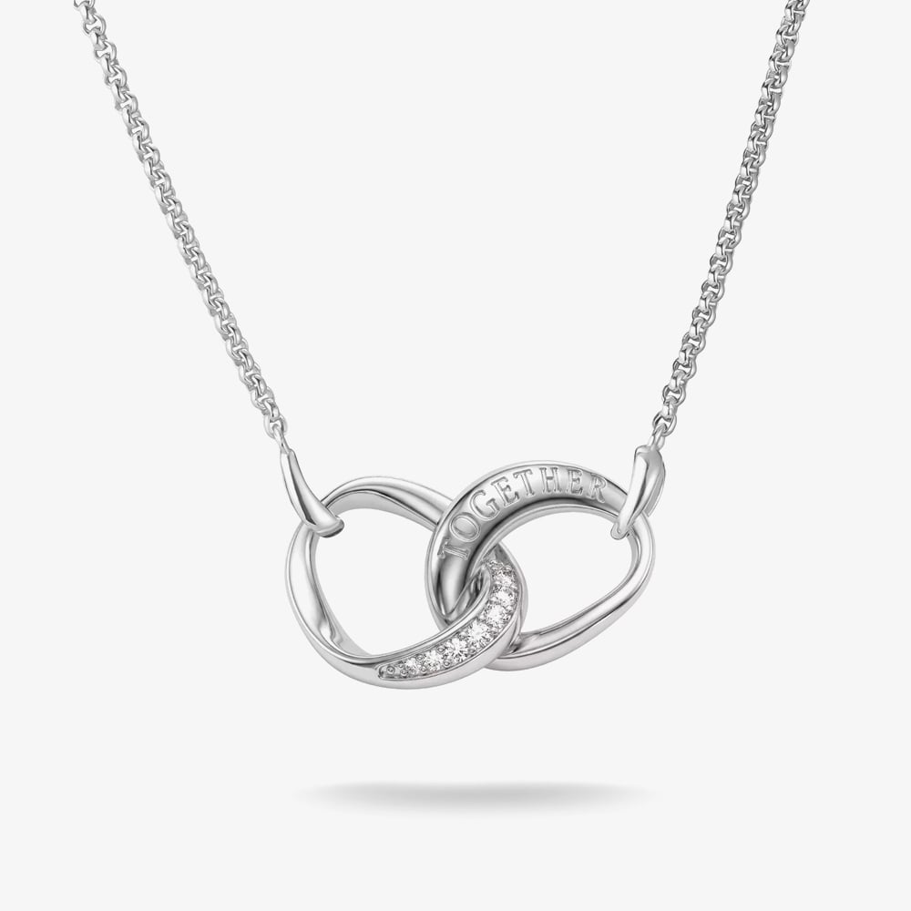 THOMAS SABO Together Sterling Silver Cubic Zirconia Intertwined Pendant KE2380-051-14-L45V