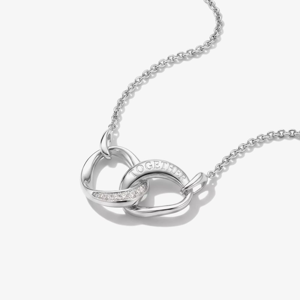 THOMAS SABO Together Sterling Silver Cubic Zirconia Intertwined Pendant KE2380-051-14-L45V