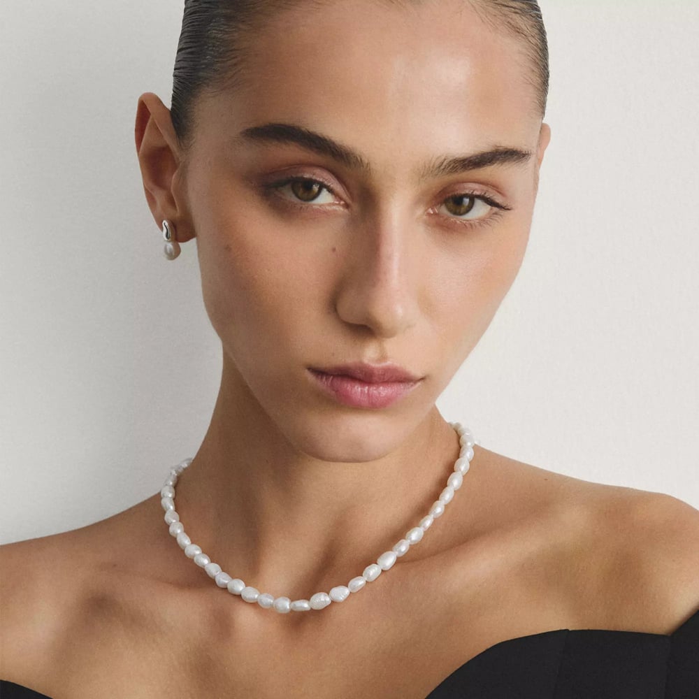 THOMAS SABO Bold Elegance Freshwater Pearl Necklace KE2383-082-14-L45V