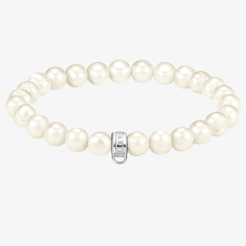 Product photograph of Thomas Sabo As We Love 19cm Freshwater Pearl Silver Bracelet X0293-082-14-l19 from The Jewel Hut
