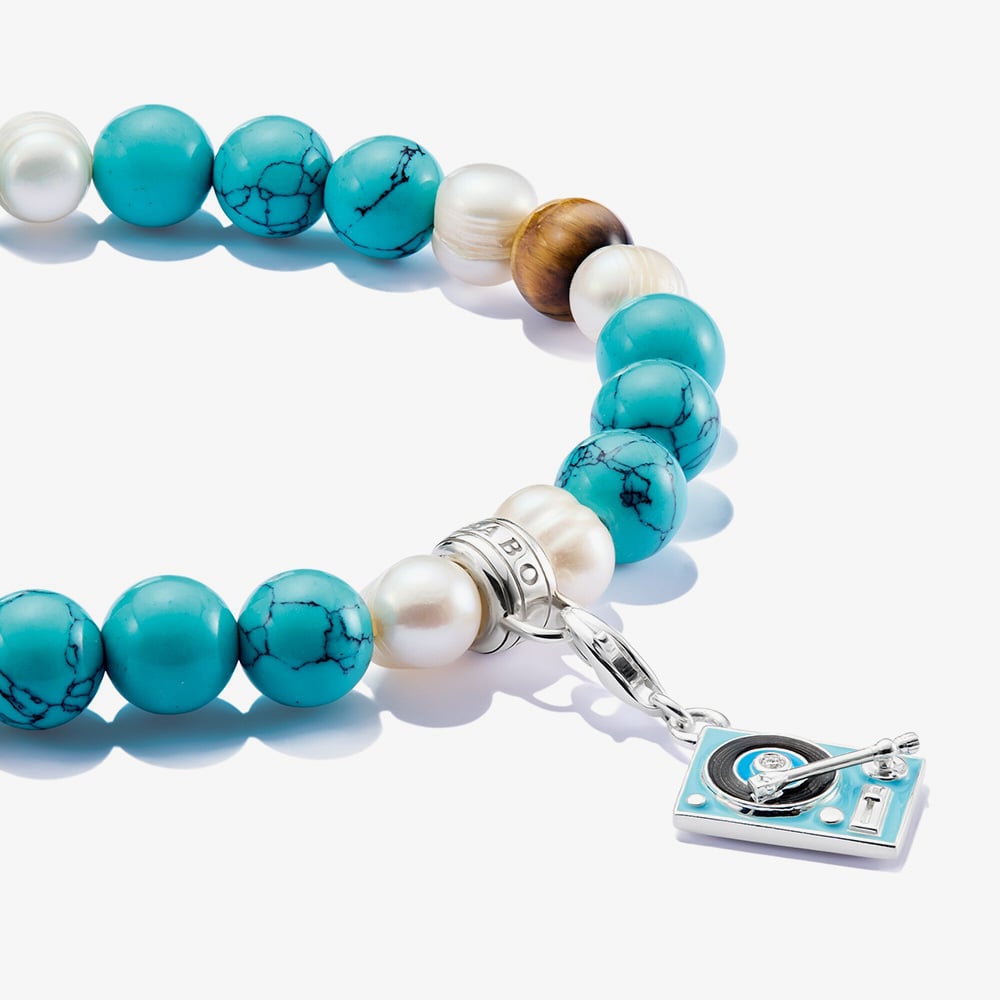 THOMAS SABO Silver Beads Colourful Stones Bracelet X0293-951-7
