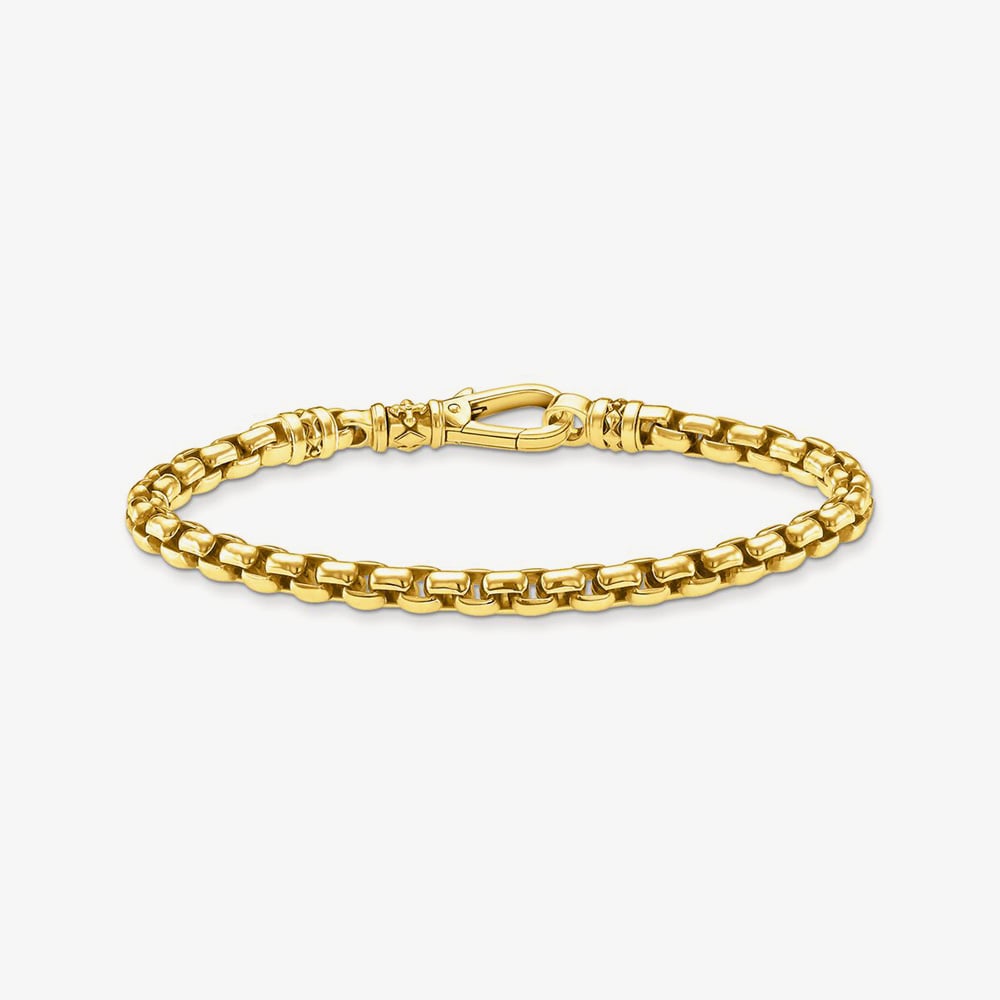 THOMAS SABO Venezia 5mm Gold Plated Chain Bracelet A2005-413-39-L20