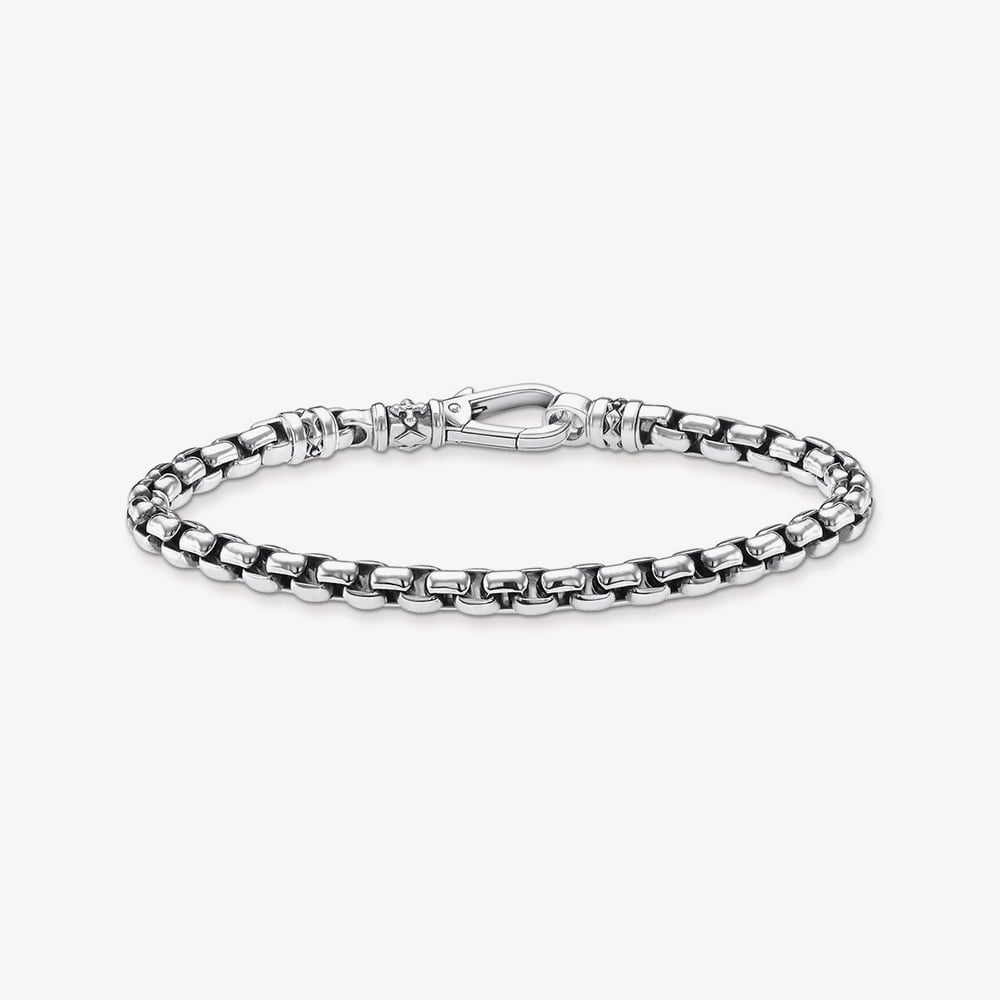 THOMAS SABO Venezia Blackened Silver Chain Bracelet A2005-637-21-L20