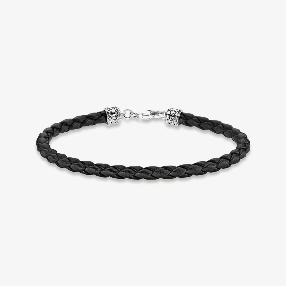 THOMAS SABO Black Leather Braided Bracelet A2011-682-11-L19