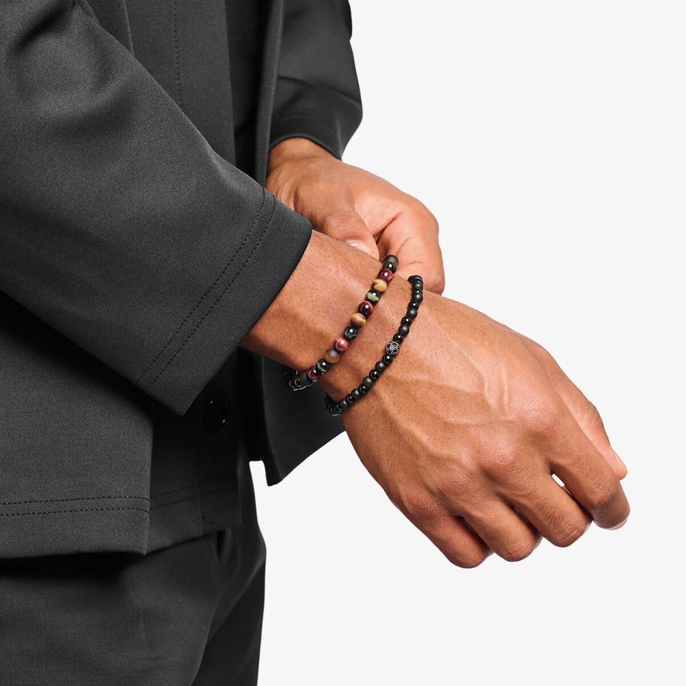 THOMAS SABO Talisman Tiger Eye Beaded Bracelet A2182-826-2