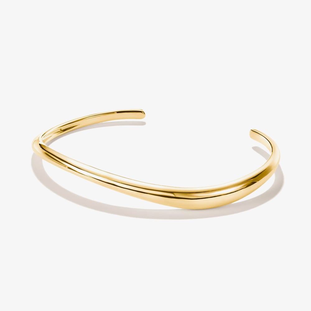 THOMAS SABO Fluid Elegance 18ct Yellow Gold Plated Bangle AR122-M01-39-L17