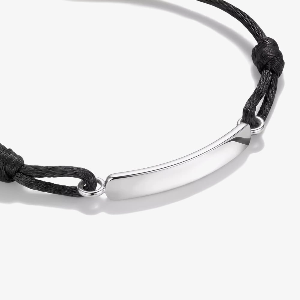 THOMAS SABO Together Black Textile Engravable ID Bracelet A2238-001-11