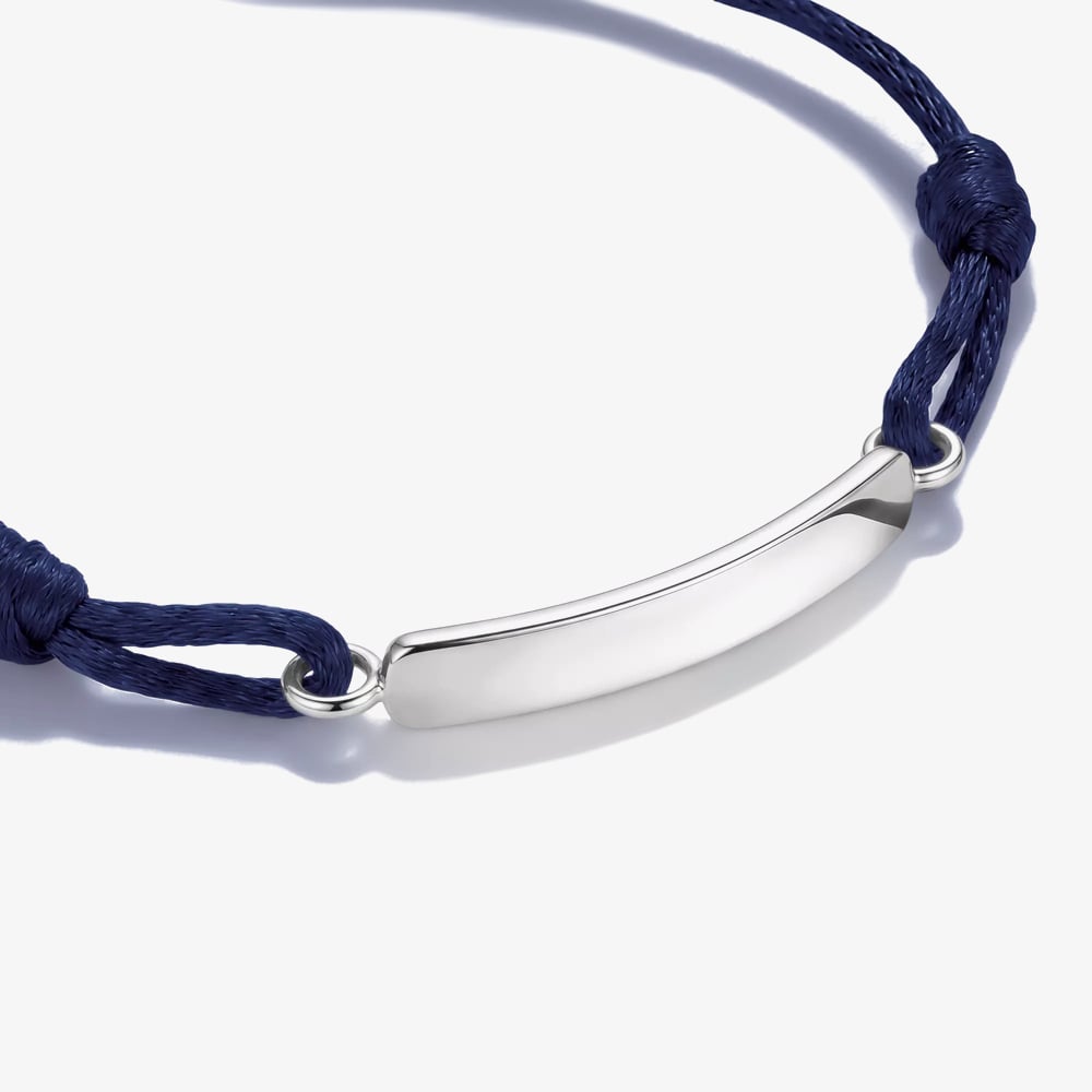 THOMAS SABO Together Blue Textile Engravable ID Bracelet A2238-001-32