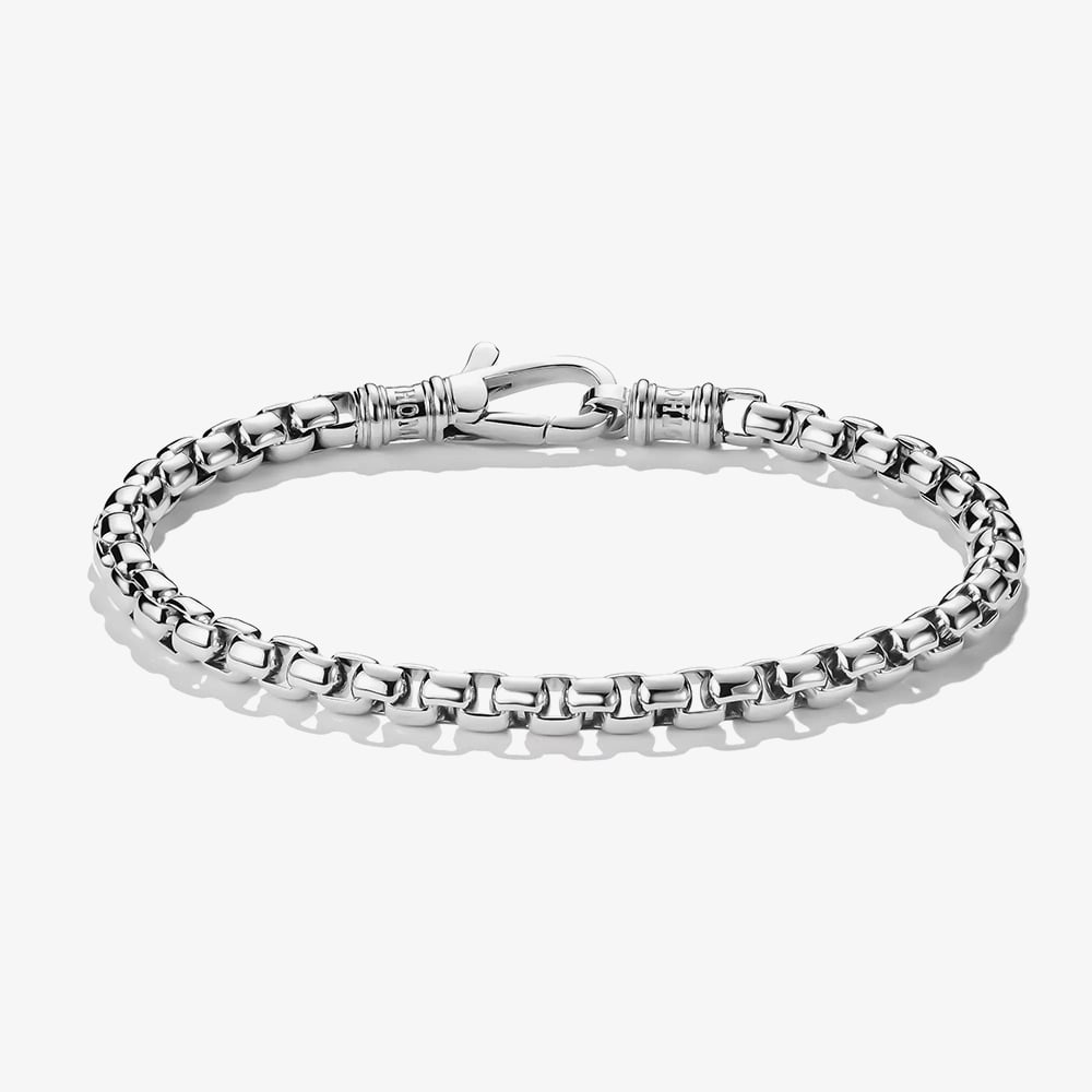 THOMAS SABO Rebel Steel 5.2mm Box Chain Bracelet A2248-S01-53-L18