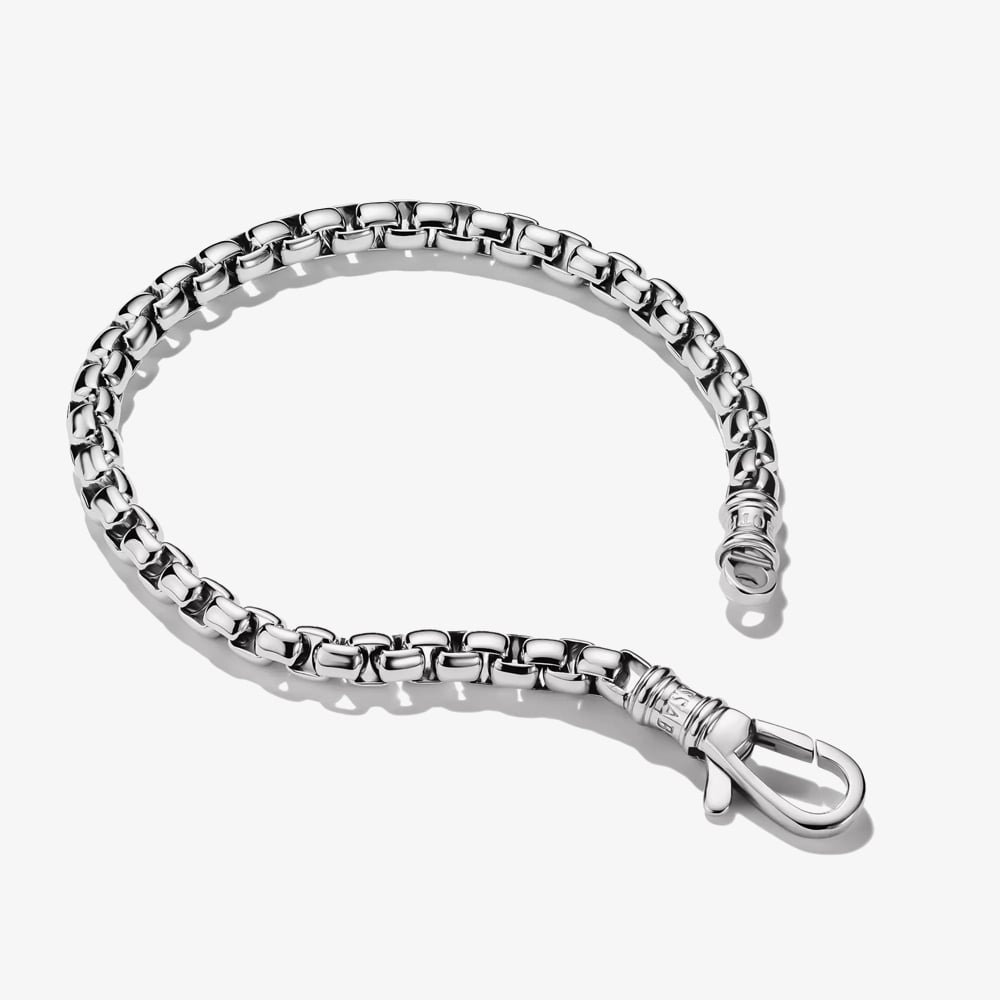 THOMAS SABO Rebel Steel 5.2mm Box Chain Bracelet A2248-S01-53