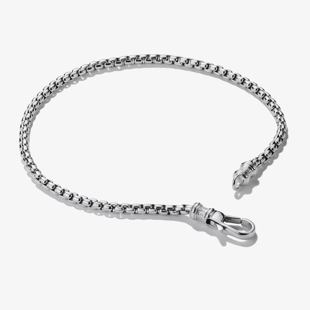 THOMAS SABO Rebel Steel 2.7mm Box Chain Bracelet A2249-S01-53