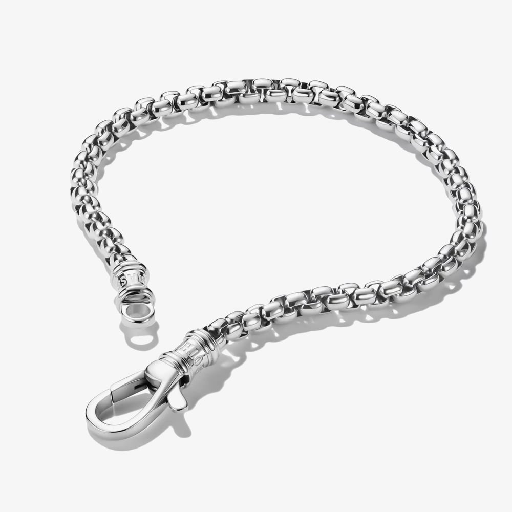 THOMAS SABO Rebel Steel 4.0mm Box Chain Bracelet A2250-S01-53