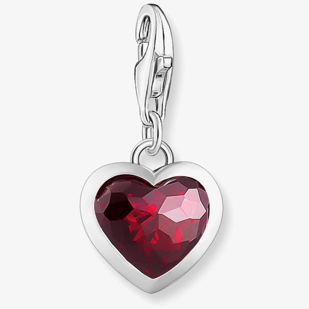 Product photograph of Thomas Sabo Red Heart Cubic Zirconia Charm 2094-699-10 from The Jewel Hut