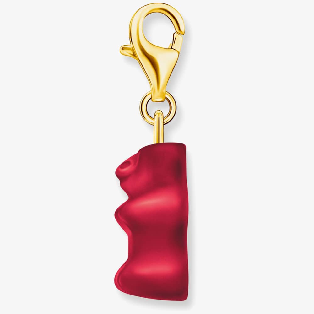 THOMAS SABO Gold Plated Haribo Red Gummy Bear Charm 2190-413-10