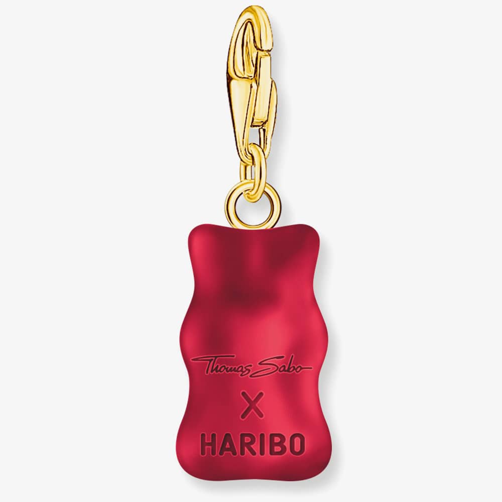 THOMAS SABO Gold Plated Haribo Red Gummy Bear Charm 2190-413-10