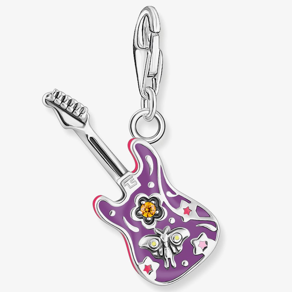 THOMAS SABO Electric Guitar Enamel Pendant Charm 2220-691-7