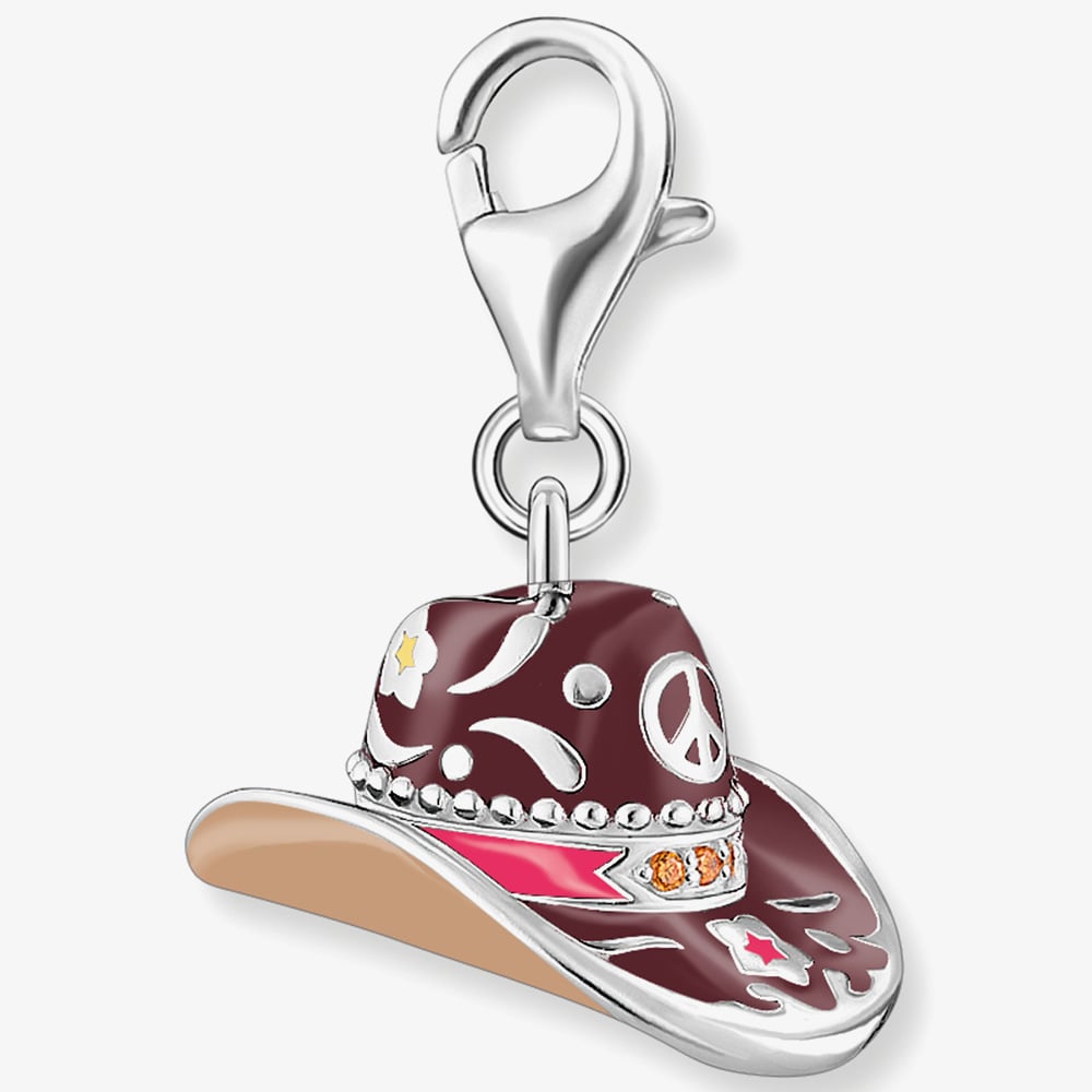 THOMAS SABO Cowboy Hat Enamel Pendant Charm 2216-041-7