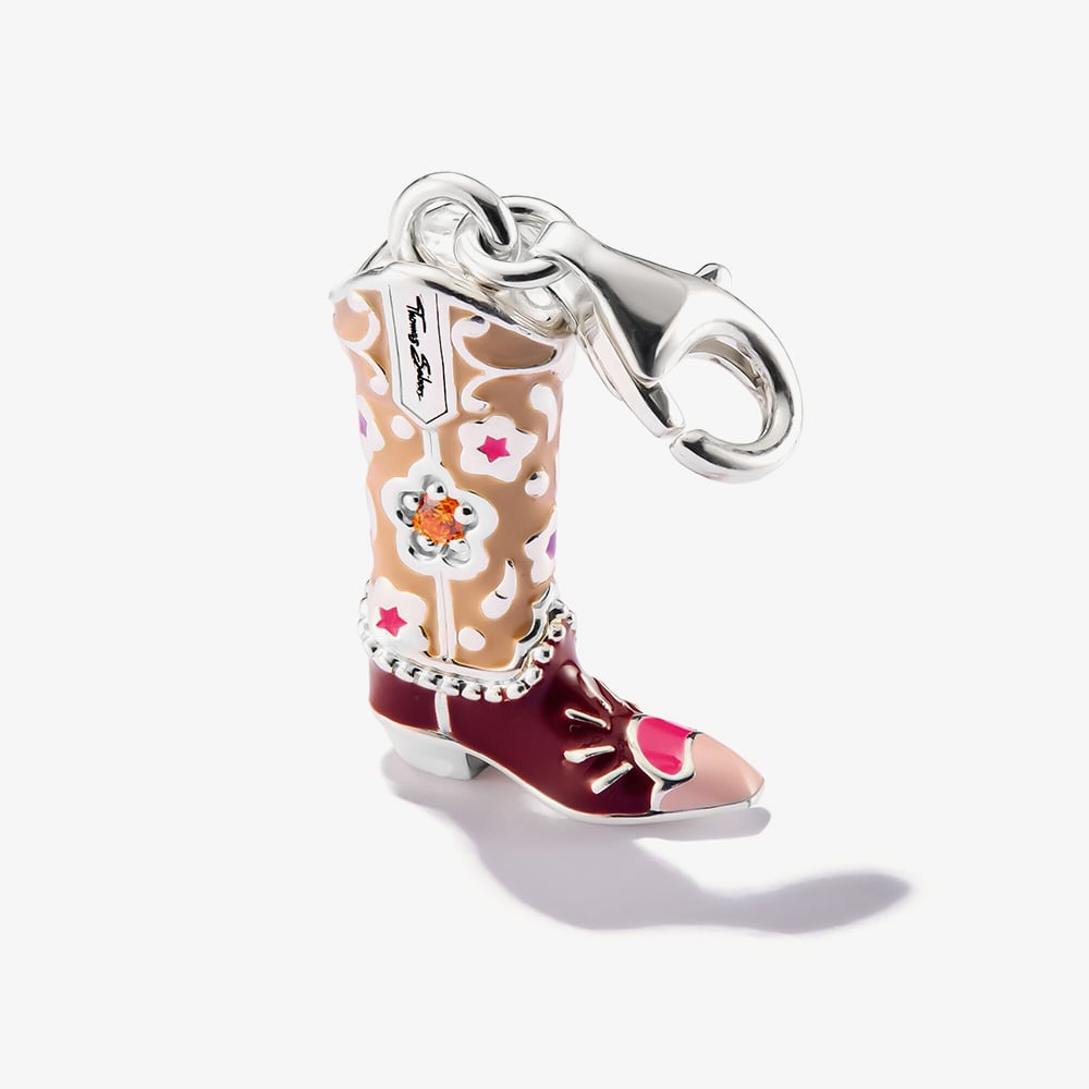 THOMAS SABO Cowboy Boot Enamel Pendant Charm 2219-691-7