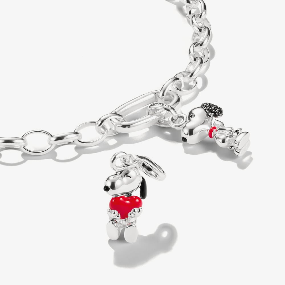 THOMAS SABO Charm Club Peanuts Original Snoopy Heart Charm 2226-664-10