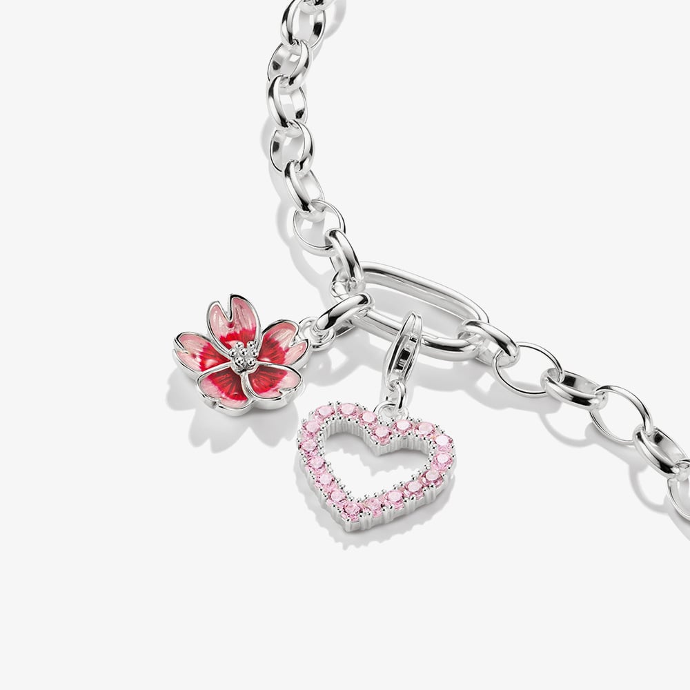THOMAS SABO Charm Club Tokyo Crush Pink Heart Charm 2241-051-9
