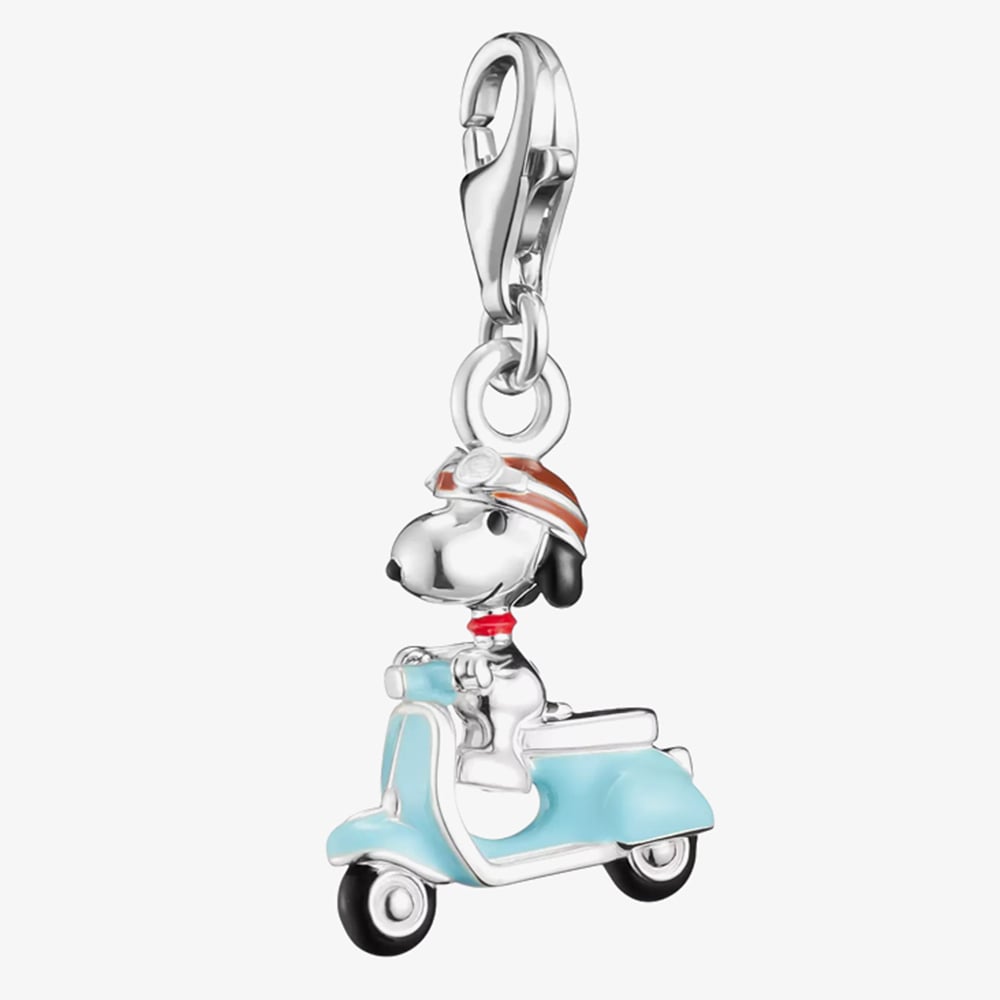 THOMAS SABO Charm Club Silver Peanuts Snoopy on Vespa Charm 2243-664-7