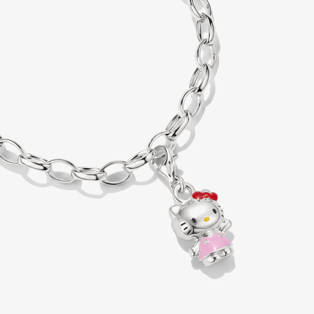 THOMAS SABO Charm Club Connect Hello Kitty Waving Pink Charm 2250-M06-7