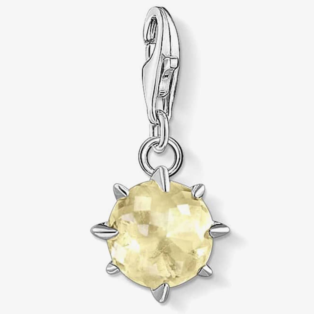 Product photograph of Thomas Sabo Silver Yellow November Birthstone Charm 1783-774-4 from The Jewel Hut