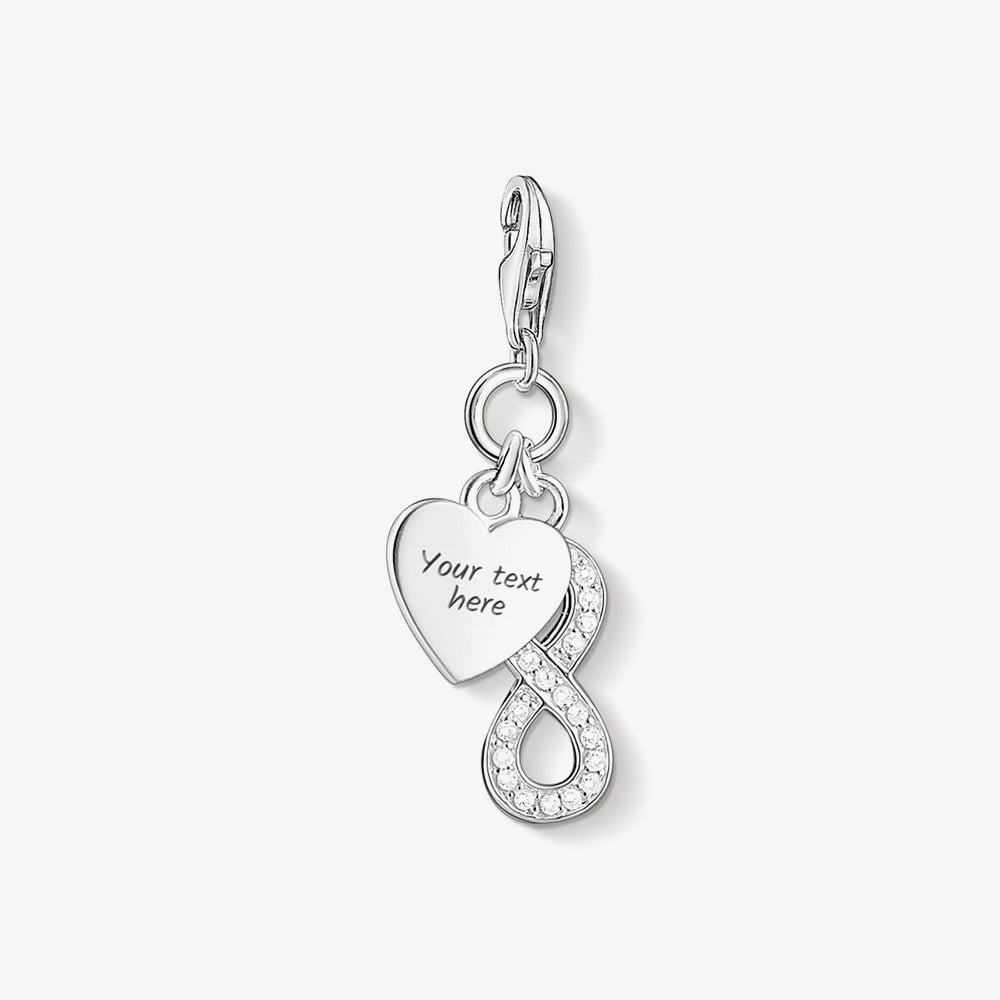THOMAS SABO Silver Heart and Infinity Charm 1248-051-14