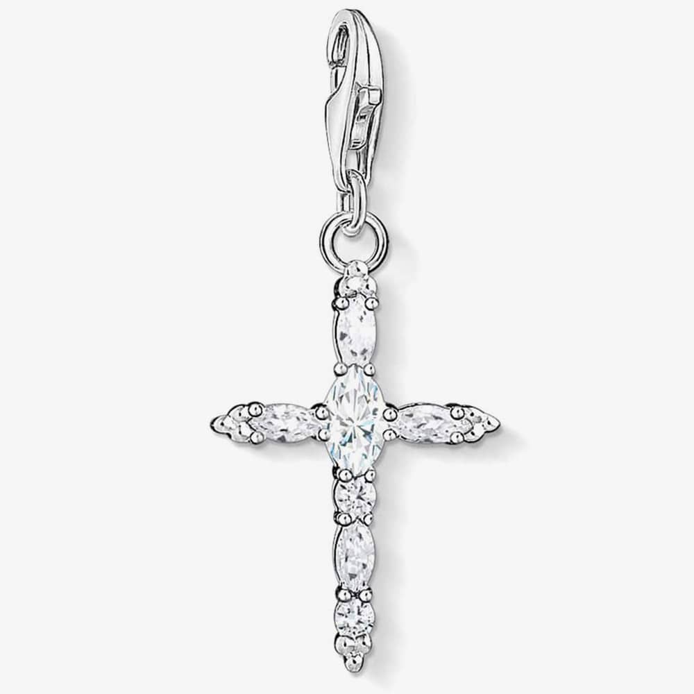 THOMAS SABO Silver Cubic Zirconia Cross Charm 1484-051-14