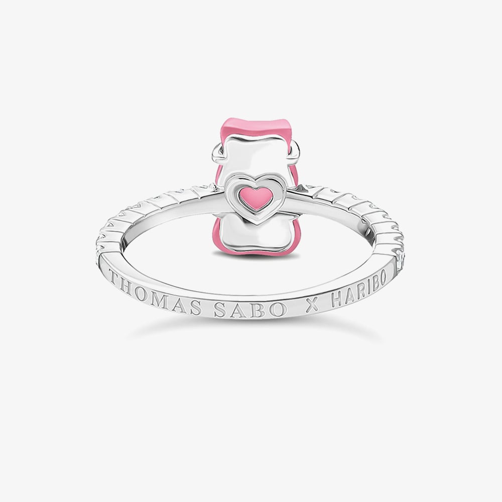 THOMAS SABO Haribo Sterling Silver Mini Pink Gummy Bear Ring TR2459-052-9