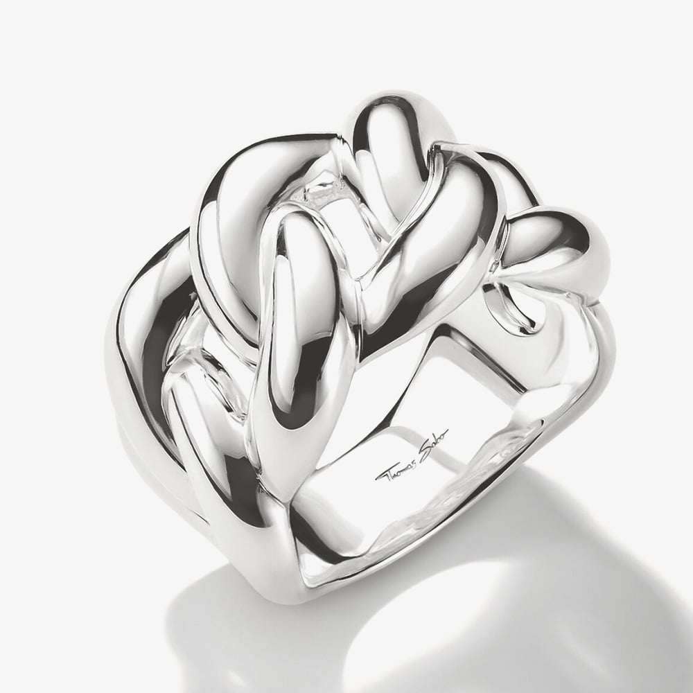 THOMAS SABO Bold Elegance Silver Braided Ring TR2521-001-21-56