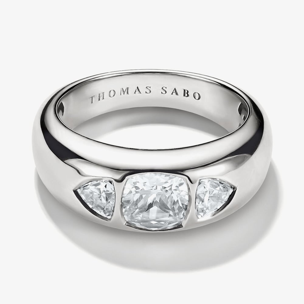 THOMAS SABO Bold Elegance Silver Three Stone Ring TR2525-051-014