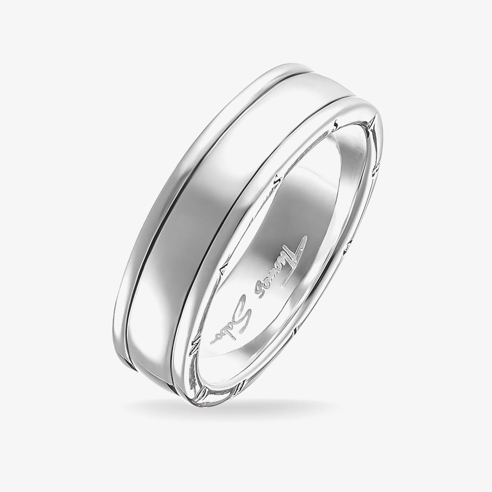 THOMAS SABO Sterling Silver Plain Band Ring TR1936-001-12