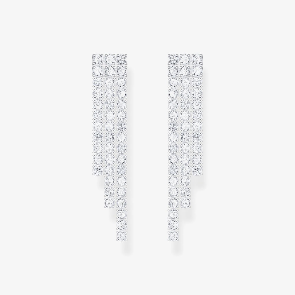 THOMAS SABO Sterling Silver Waterfall Zirconia Earrings H2309-051-14