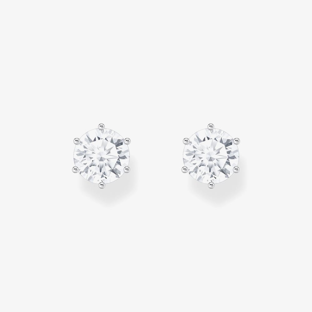 THOMAS SABO Large Sterling Silver Zirconia Stud Earrings H2300-051-14