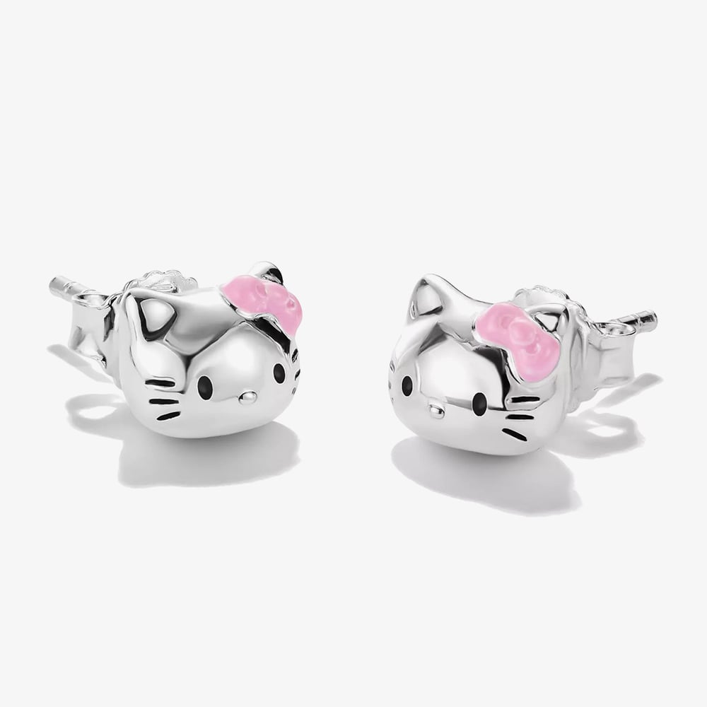 THOMAS SABO Hello Kitty Pink Bow Stud Earrings H2365-M06-7