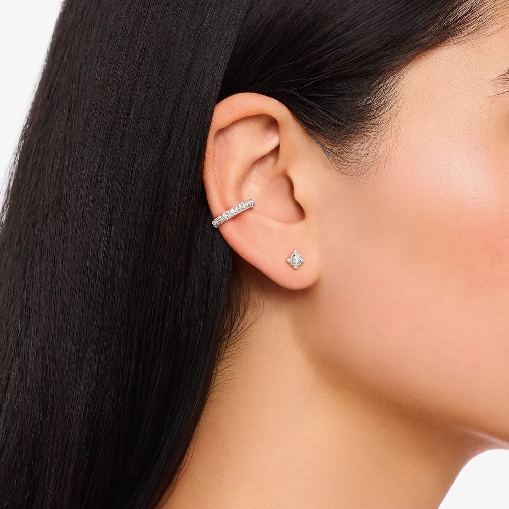 THOMAS SABO Sterling Silver Cubic Zirconia Vintage Style Small Stud Earrings H2311-051-14