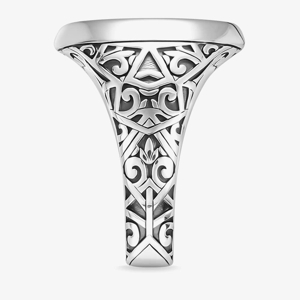 THOMAS SABO Sterling Silver Oxidized Black Onyx Signet Ring TR2242-698-11