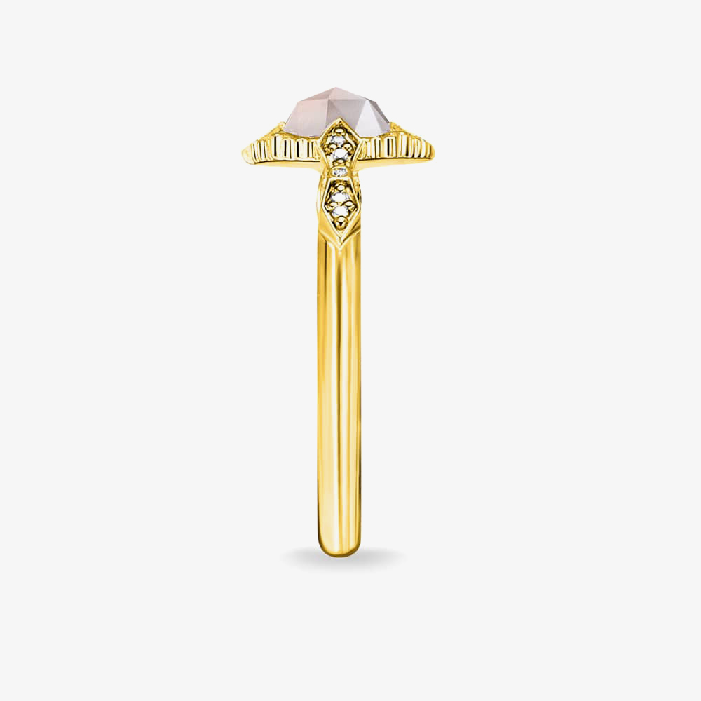 THOMAS SABO Gold Plated Agate Ring D_TR0043-958-24