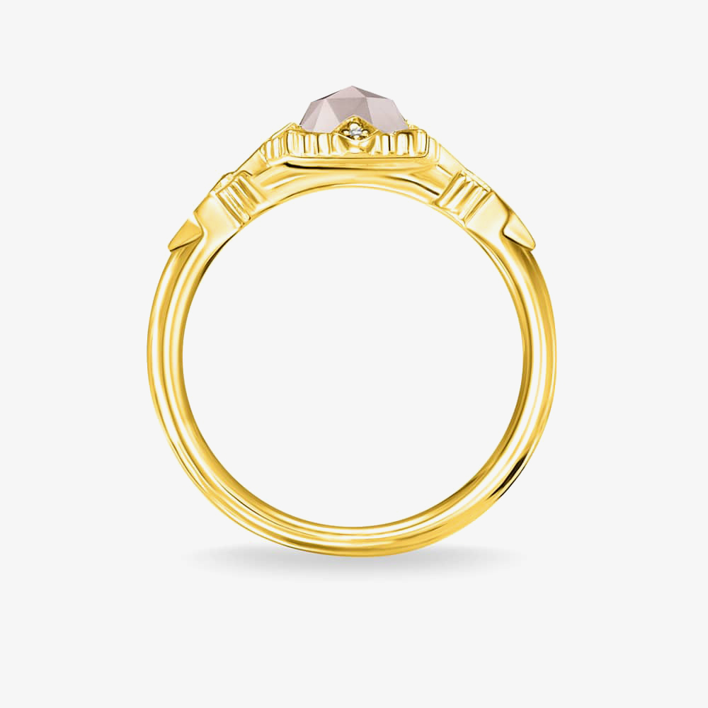 THOMAS SABO Gold Plated Agate Ring D_TR0043-958-24